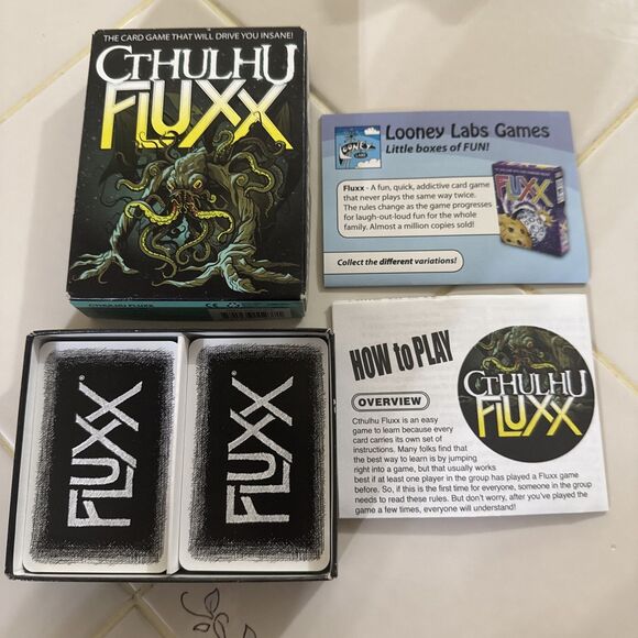 Cthulhu Fluxx Card Game by Looney Labs USA 2-6 Players Ages 13 to Adult 2012 - Picture 4 of 4